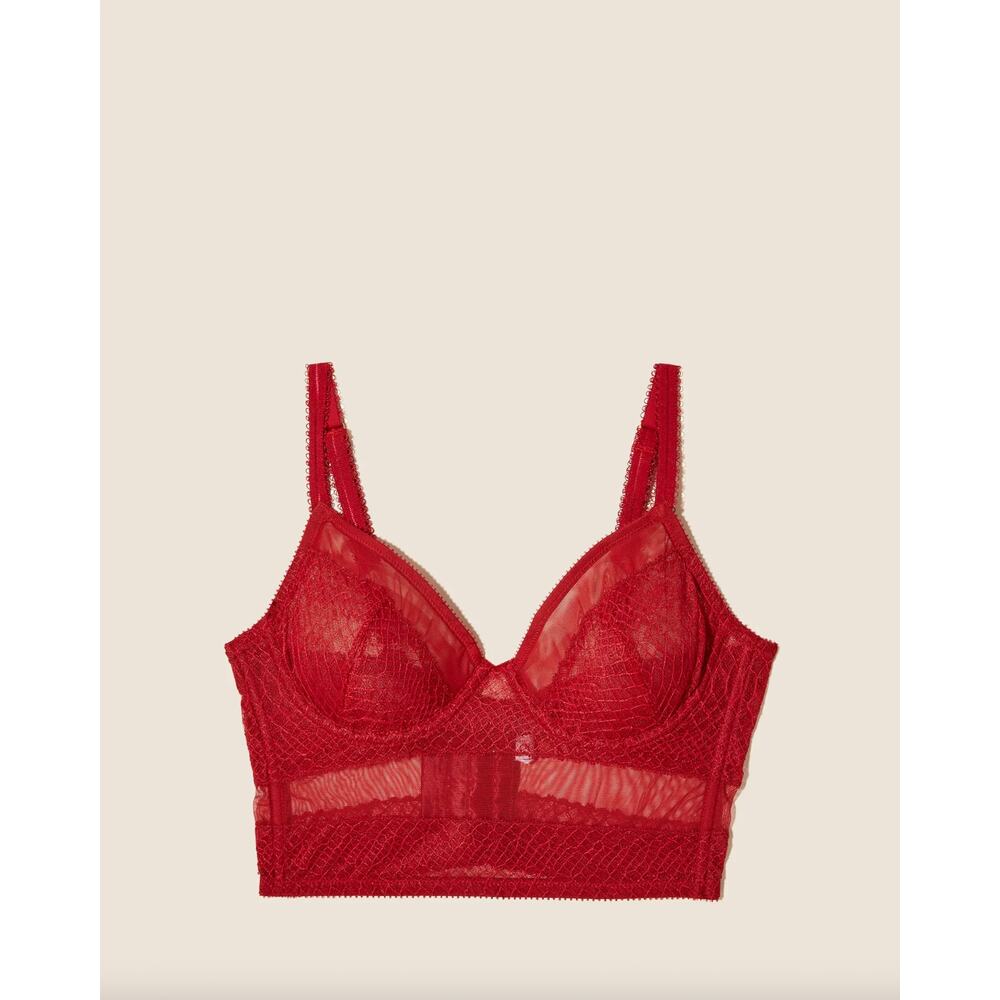 Cosabella - Sultra Underwire Bra - Sindoor Red - Lace Longline - Italian